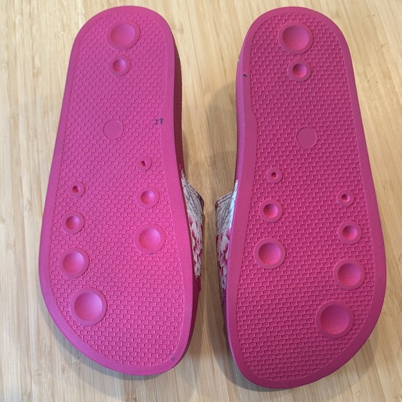 Johnny Was Red Floral Slide Sandals - Picture 3 of 5